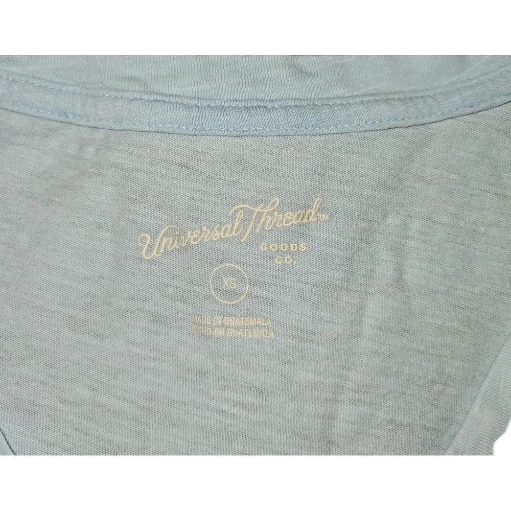 UNIVERSAL THREAD Light Blue Vneck Short Sleeve‎ Casual T-Shirt Womens XS